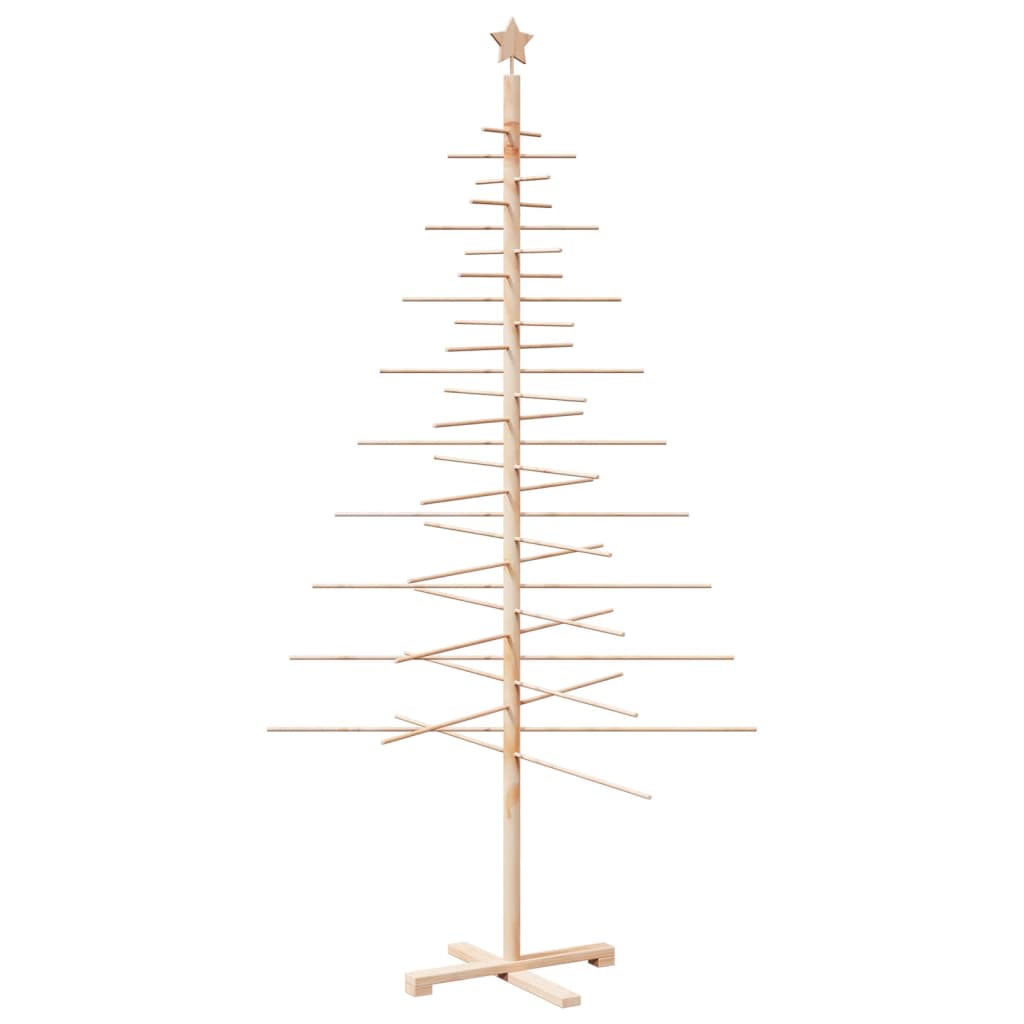 vidaXL Wooden Christmas Tree for Decoration 210 cm Solid Wood Pine