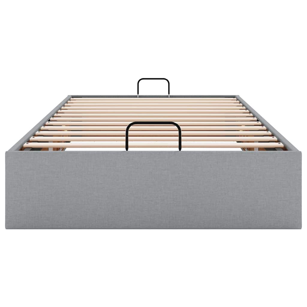 Ottoman Bed Frame without Mattress Light Grey Single Fabric