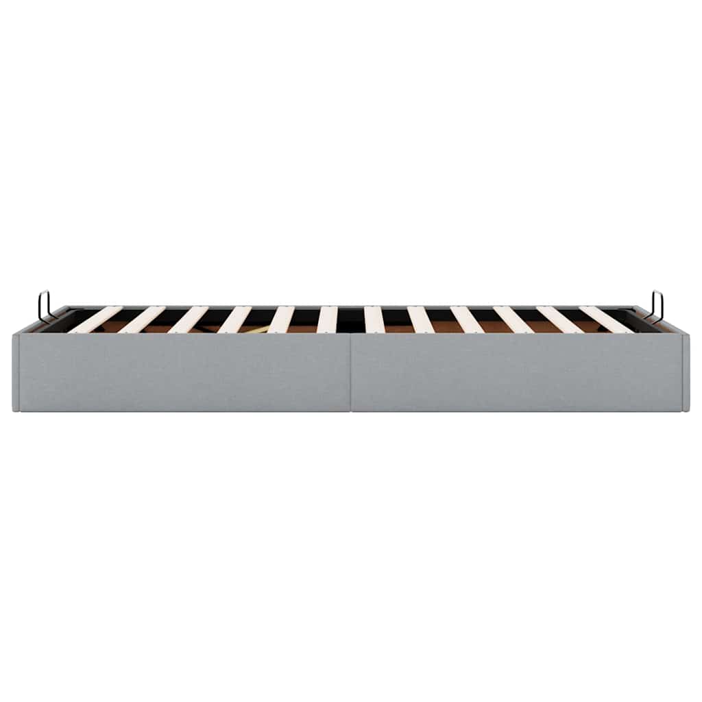 Ottoman Bed Frame without Mattress Light Grey Single Fabric