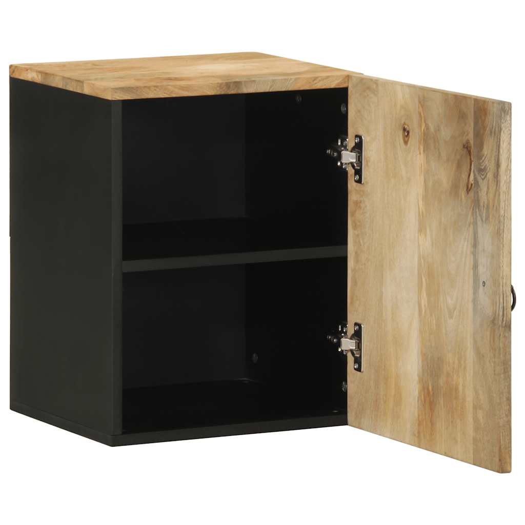Bathroom Hanging Cabinet Black 38x33,5x48 cm Solid Wood Mango