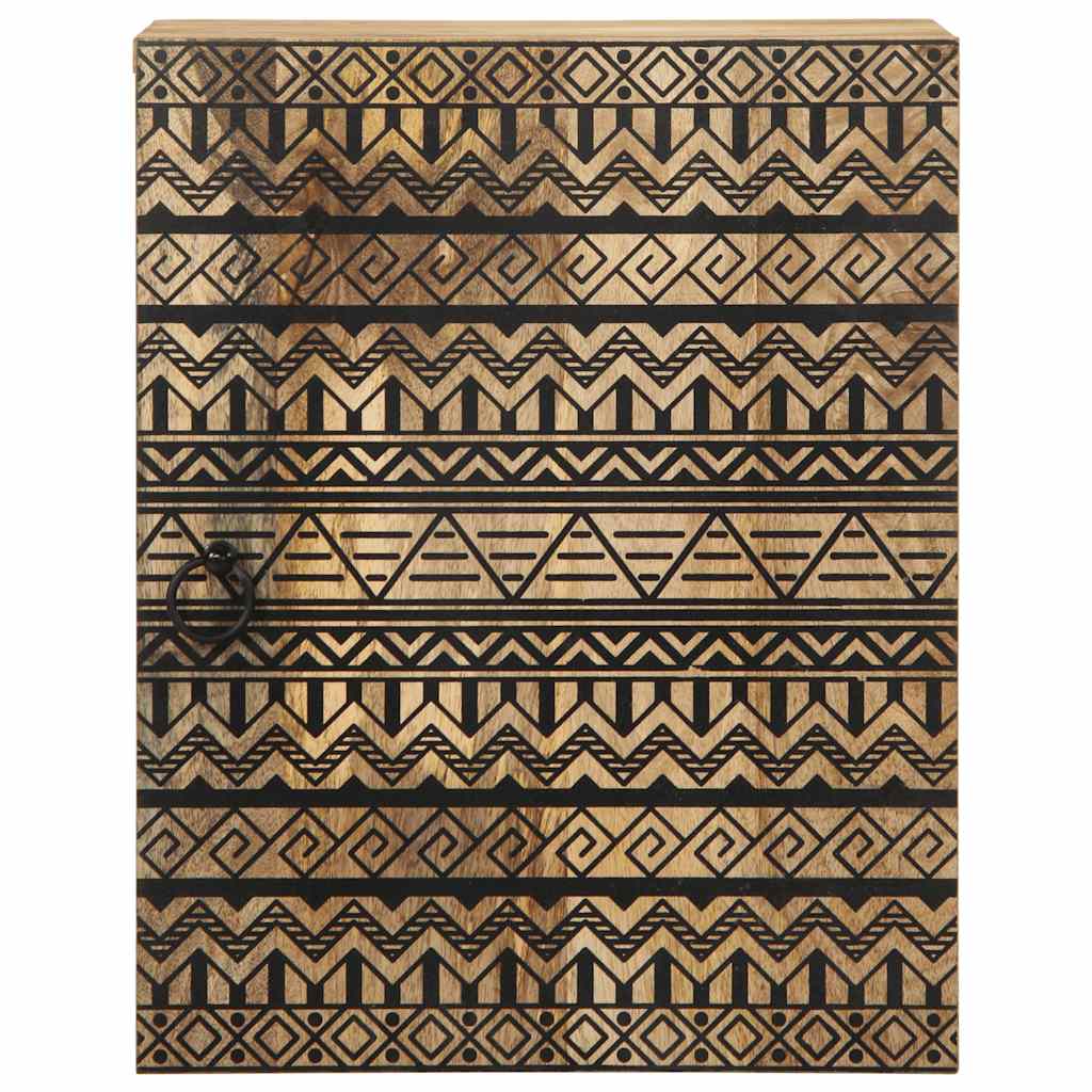 Bathroom Hanging Cabinet Black 38x33,5x48 cm Solid Wood Mango
