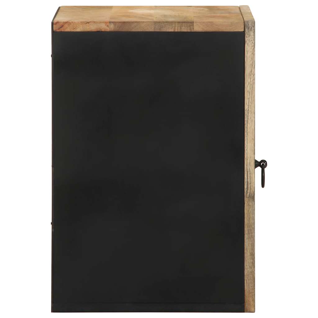 Bathroom Hanging Cabinet Black 38x33,5x48 cm Solid Wood Mango
