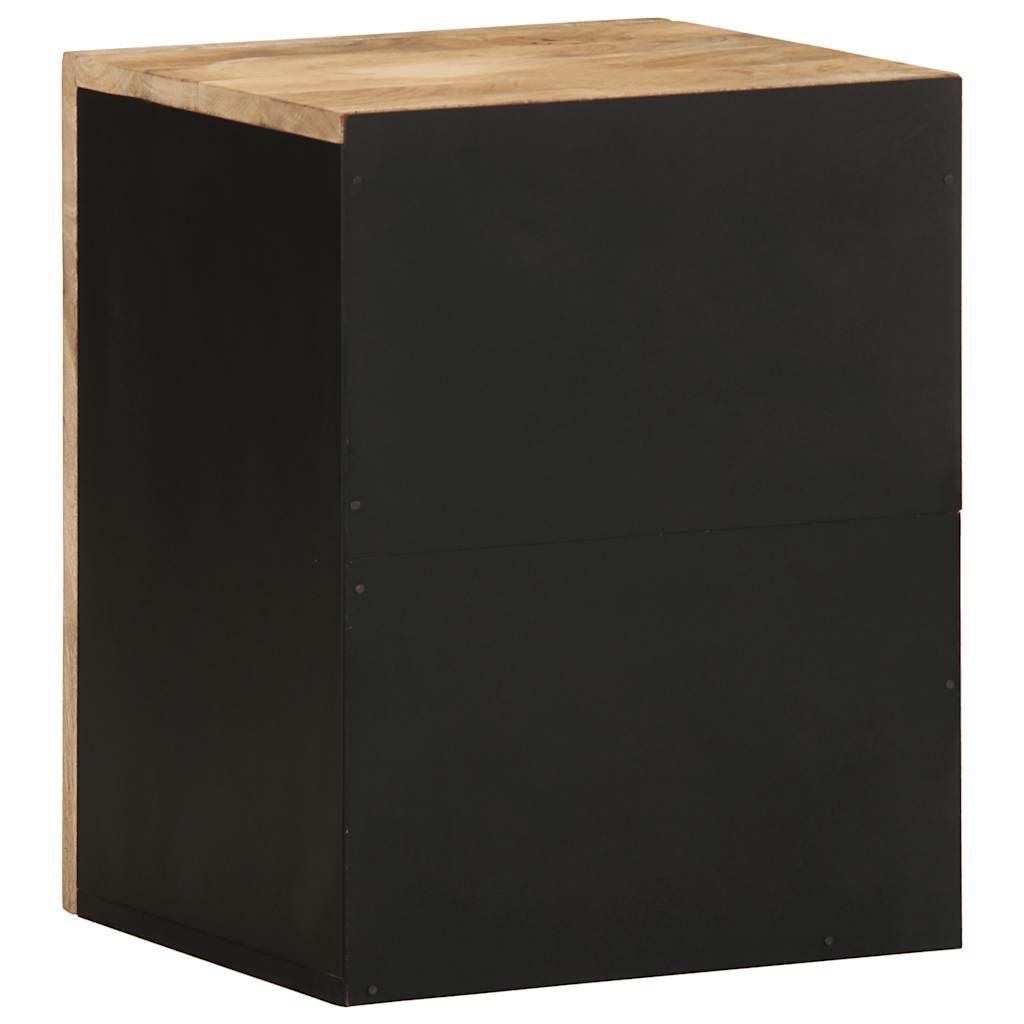 Bathroom Hanging Cabinet Black 38x33,5x48 cm Solid Wood Mango