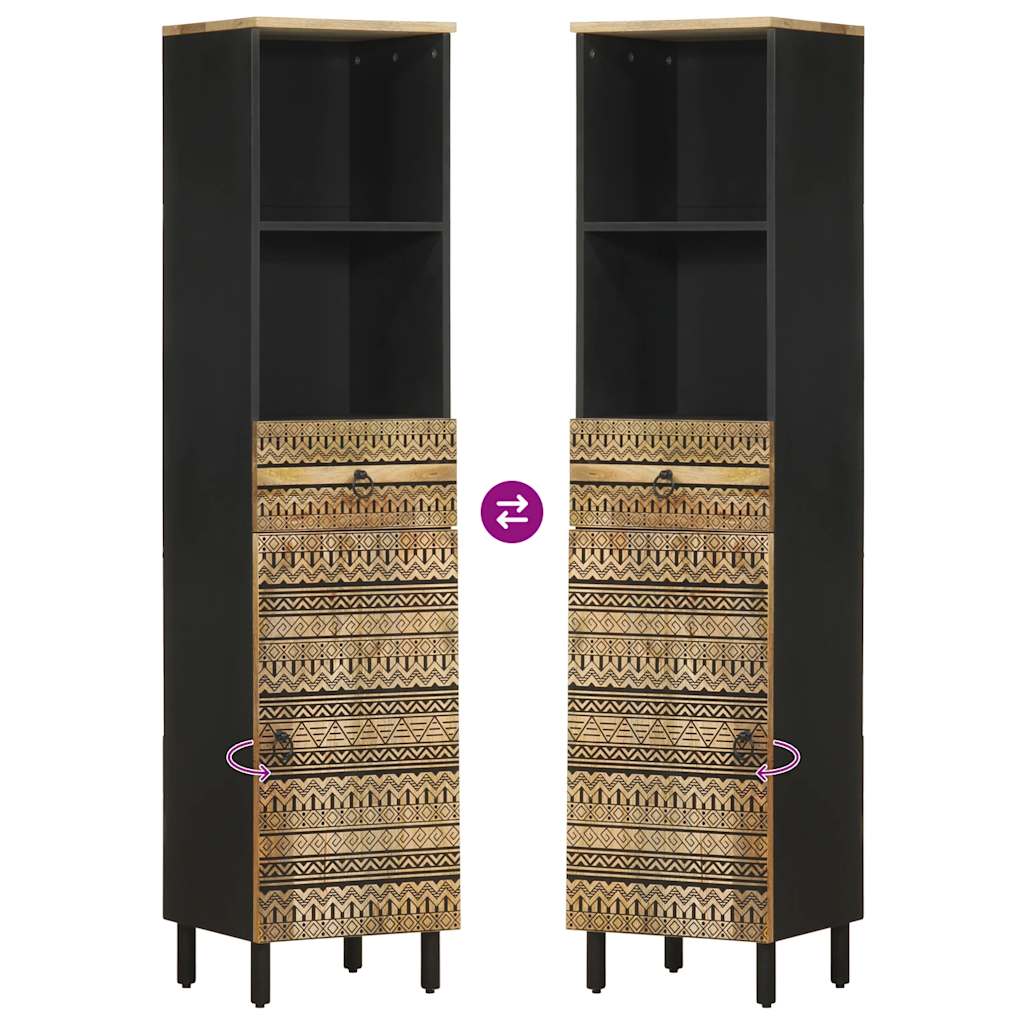 Bathroom Cabinet 38x33,5x160 cm Solid Wood Mango