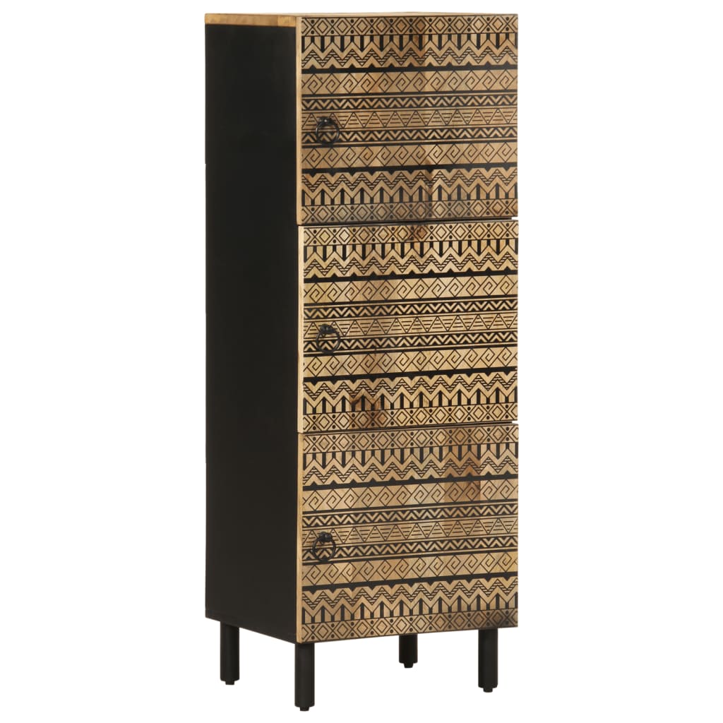 Highboard 40x33.5x110 cm Solid Rough Wood Mango