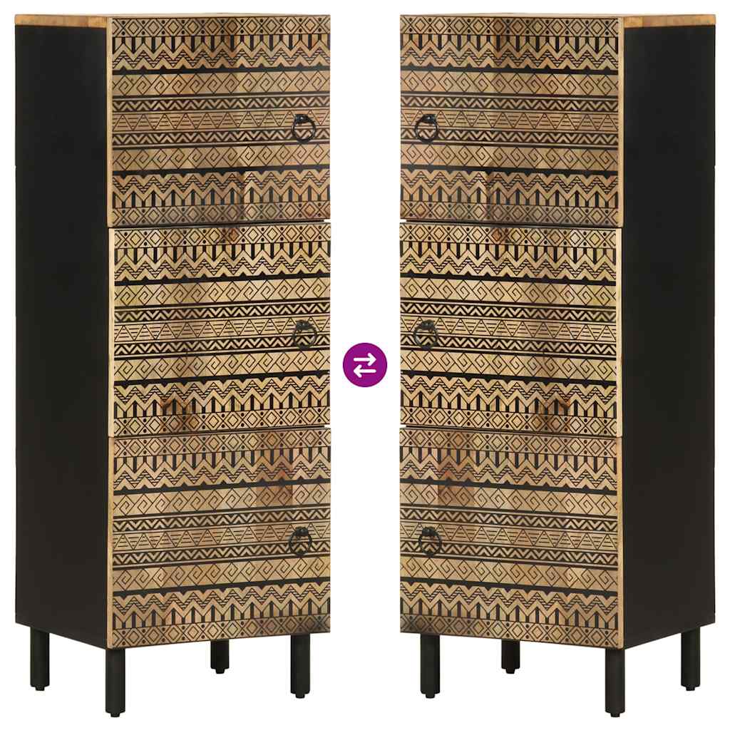 Highboard 40x33.5x110 cm Solid Rough Wood Mango