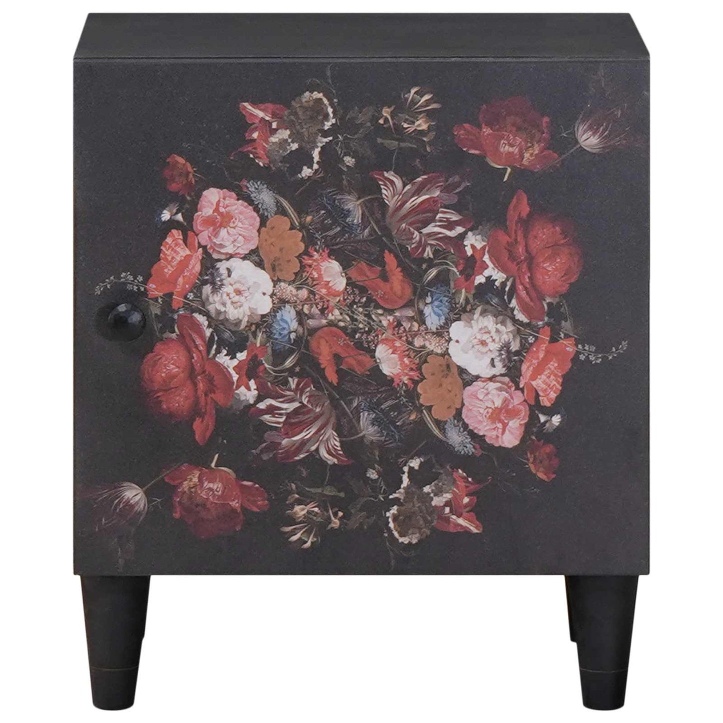 Bedside Cabinet with Door Black 40 x 33 x 46 cm