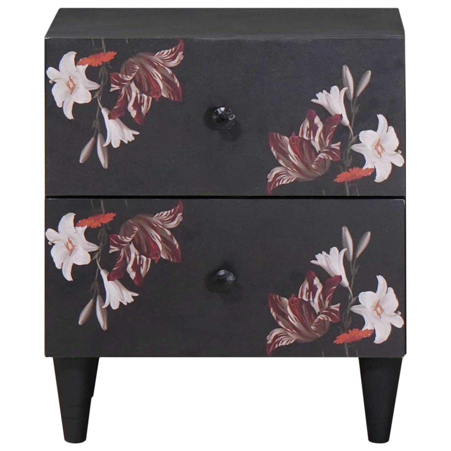 Bedside Table 2 pcs Brown 40 x 33.5 x 46 cm Solid Mango Wood