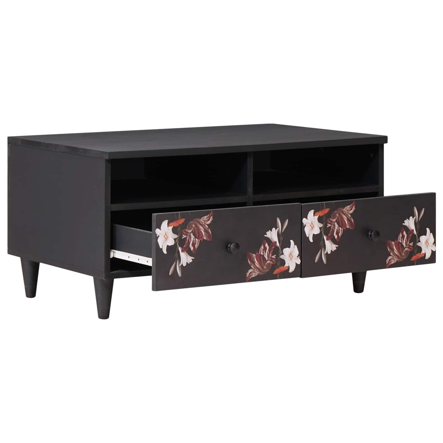Coffee Table Multicolour 80 x 54 x 40 cm Solid Mango Wood