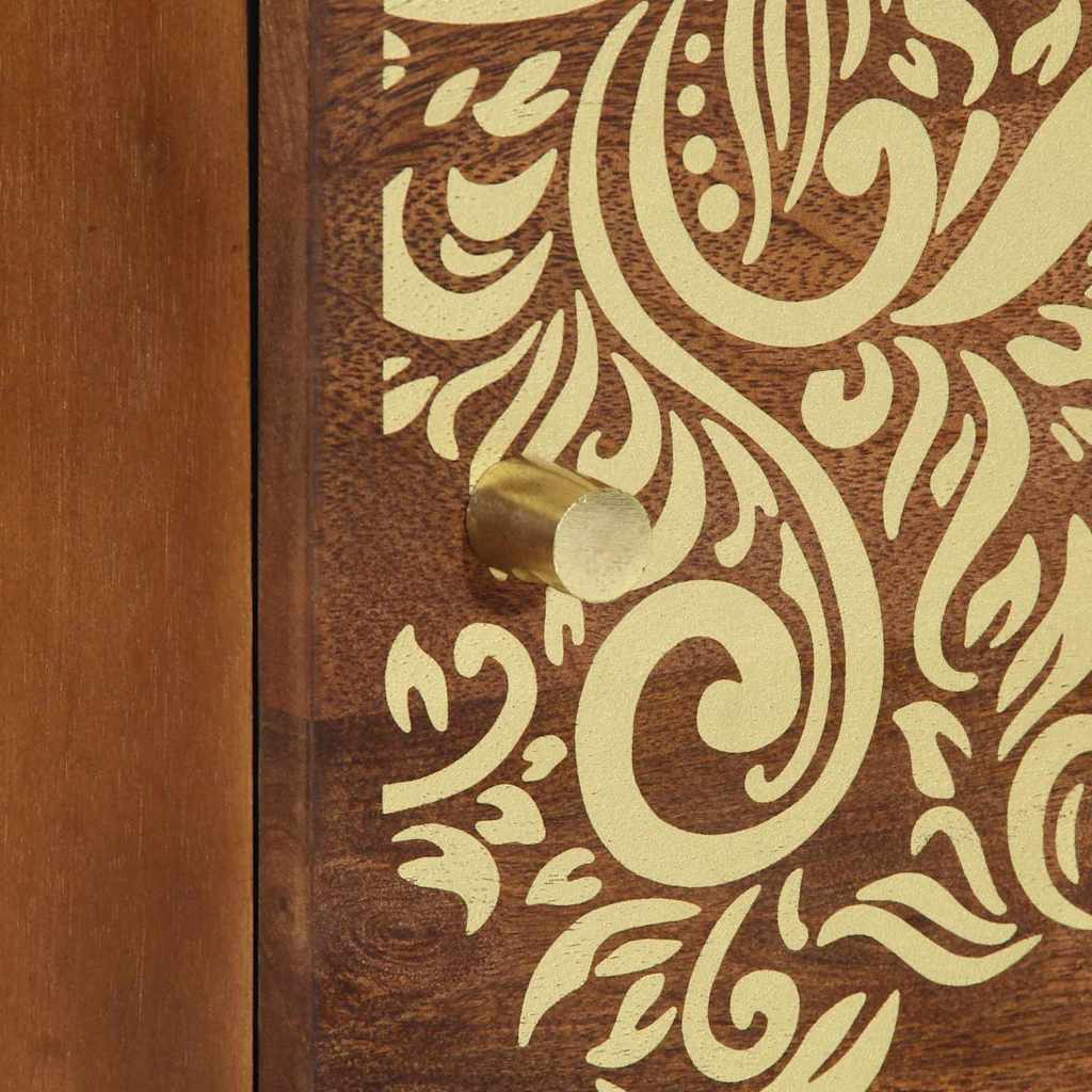 Bedside Cabinet with Door 2 pcs Honey Brown 40 x 33 x 46 cm