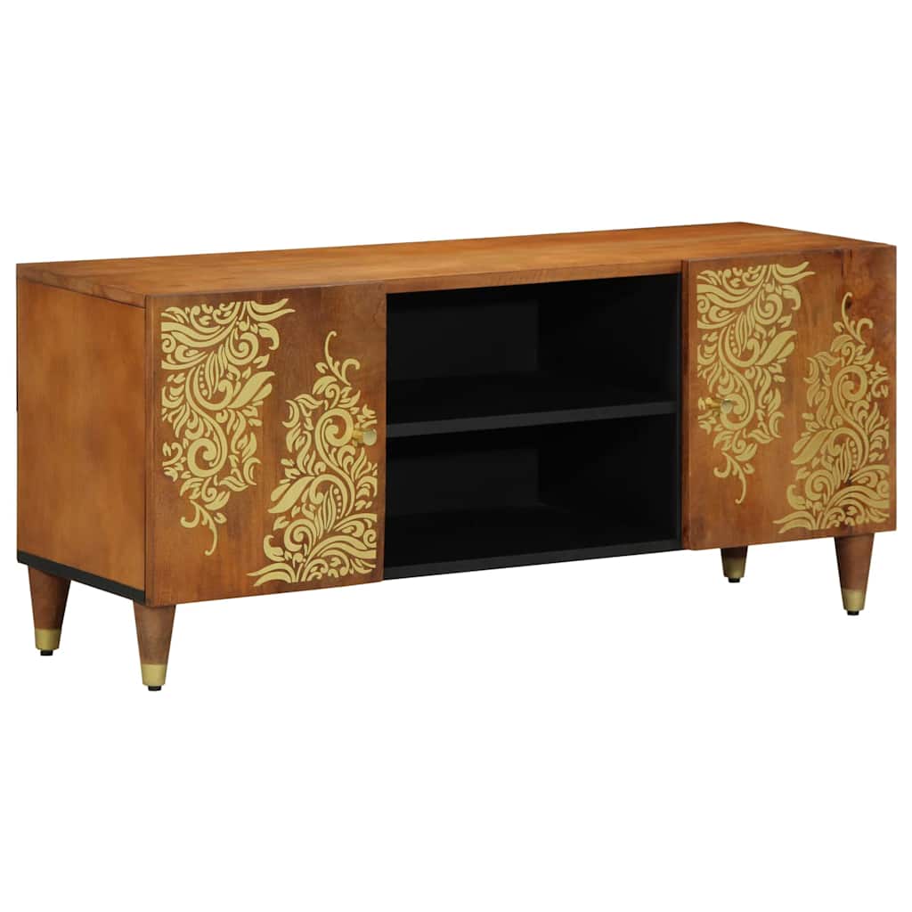 TV Cabinet Honey Brown 105 x 33 x 46 cm Solid Mango Wood