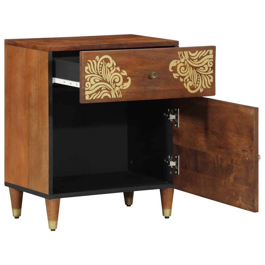 Bedside Cabinet with Door Honey Brown 50 x 33 x 60 cm