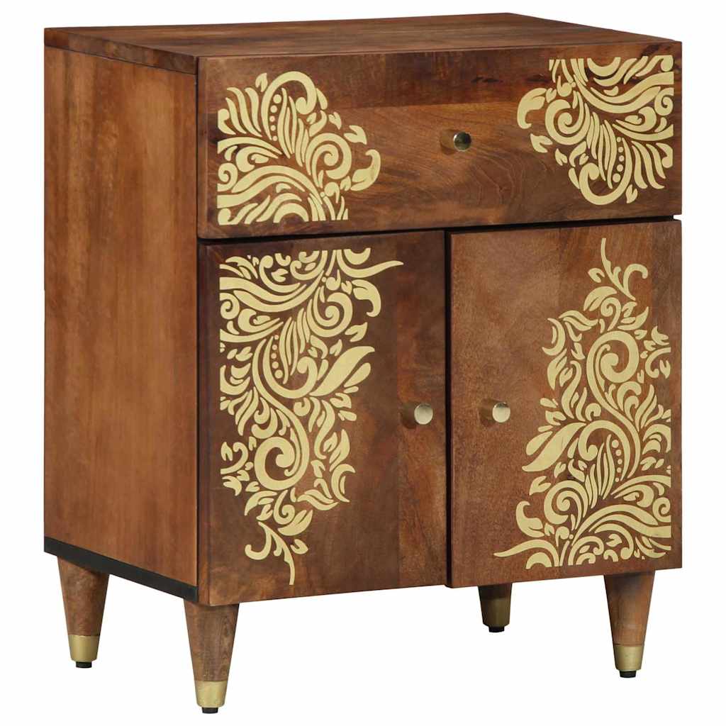 Bedside Cabinet with Door Honey Brown 50 x 33 x 60 cm