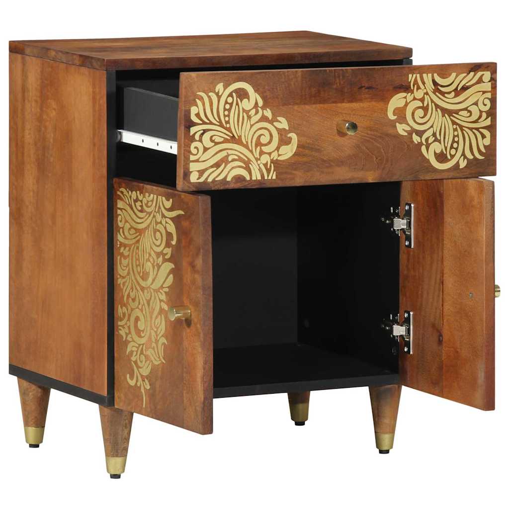 Bedside Cabinet with Door Honey Brown 50 x 33 x 60 cm
