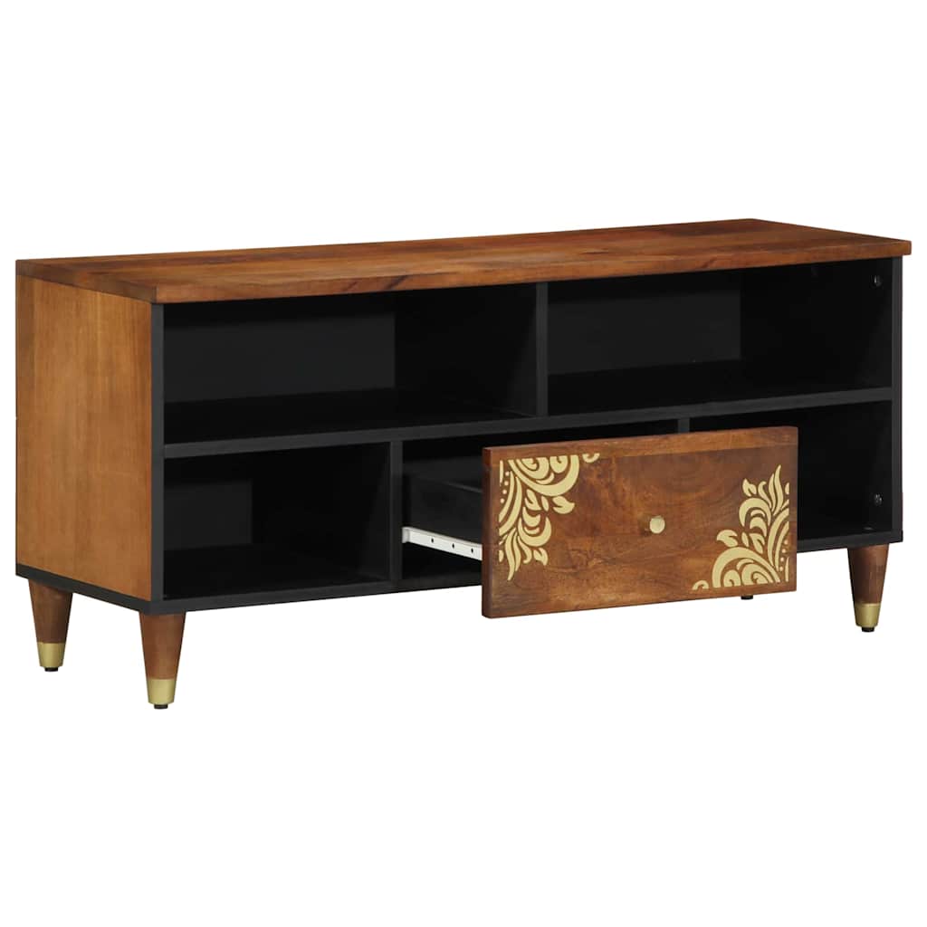 TV Cabinet Honey Brown 100 x 33 x 46 cm Solid Mango Wood