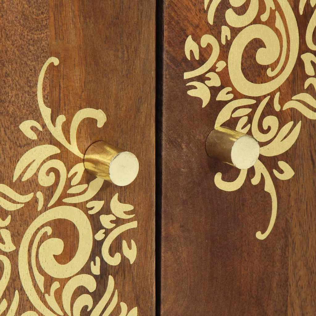 Sideboard with Shelf Brown 60 x 33 x 75 cm Solid Mango Wood