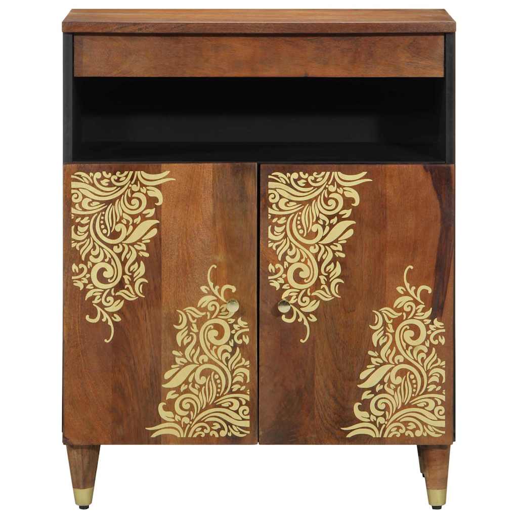 Sideboard with Shelf Brown 60 x 33 x 75 cm Solid Mango Wood