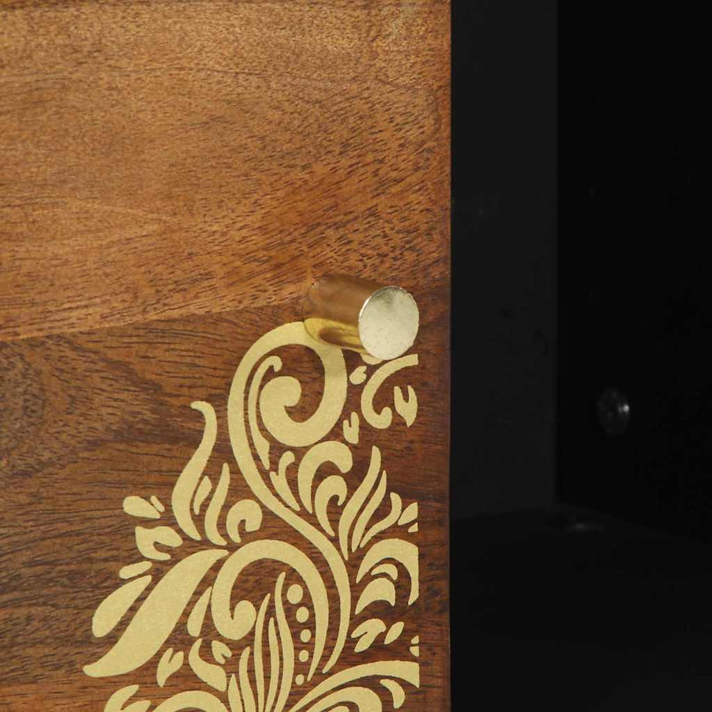 Sideboard with Shelf Brown 80 x 33 x 75 cm Solid Mango Wood