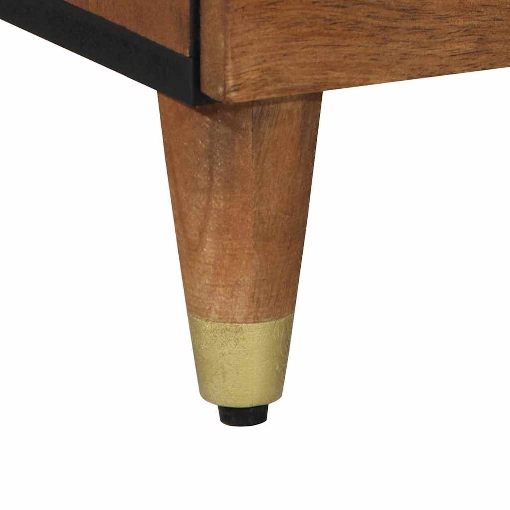 Sideboard with Shelf Brown 80 x 33 x 75 cm Solid Mango Wood