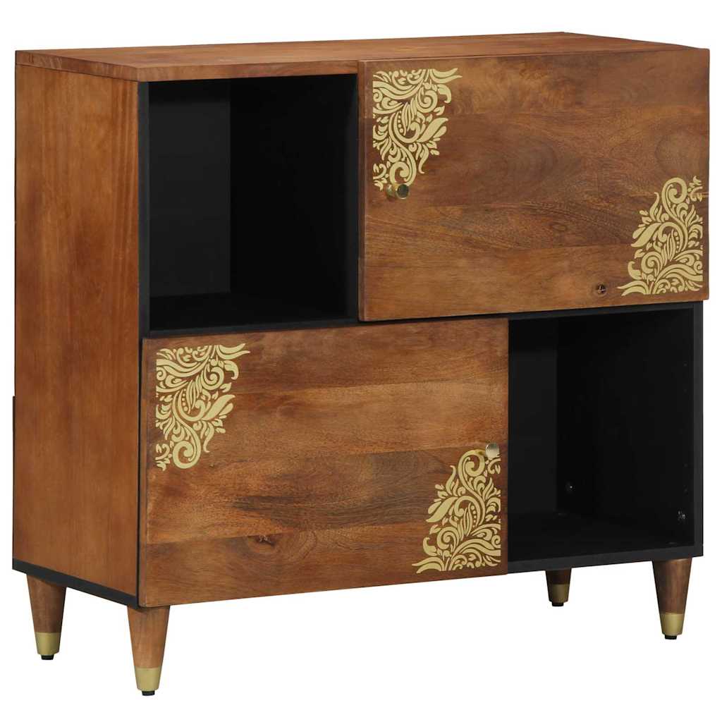 Sideboard with Shelf Brown 80 x 33 x 75 cm Solid Mango Wood