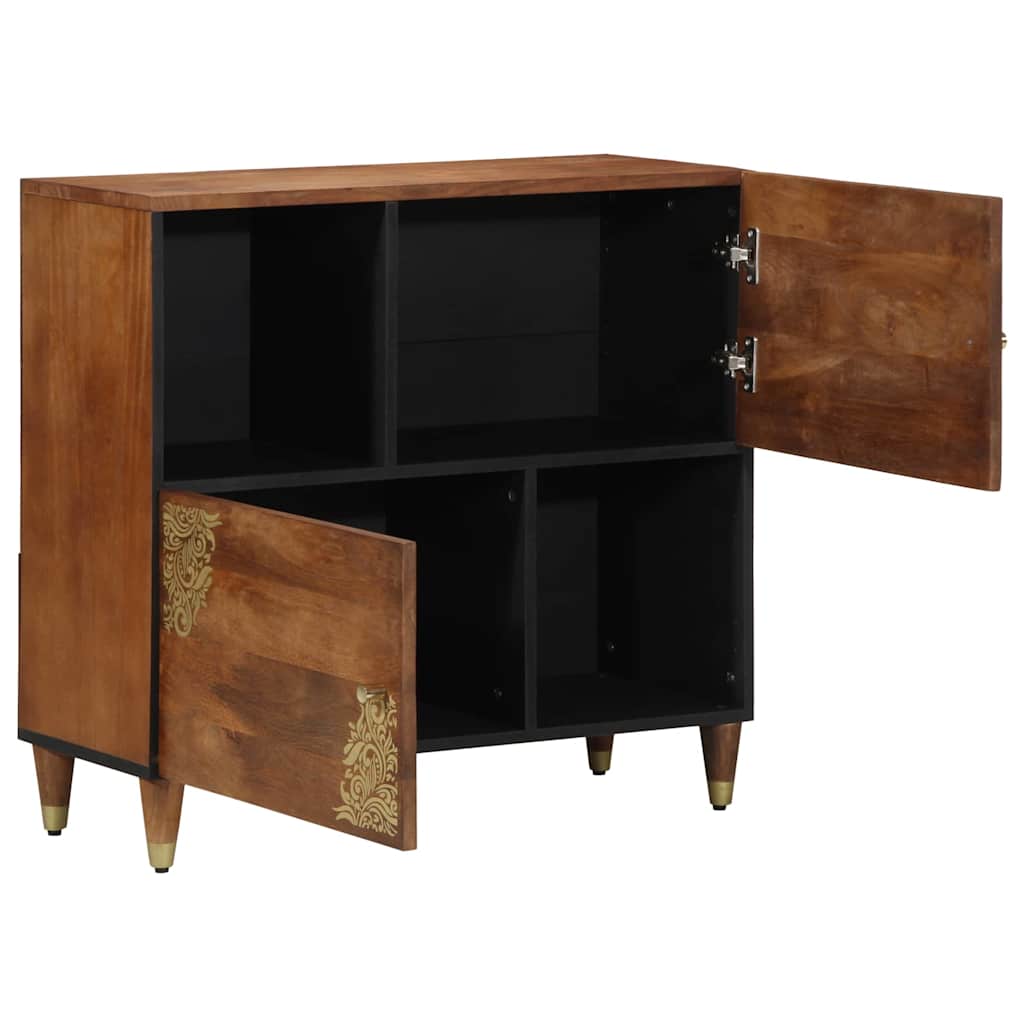 Sideboard with Shelf Brown 80 x 33 x 75 cm Solid Mango Wood