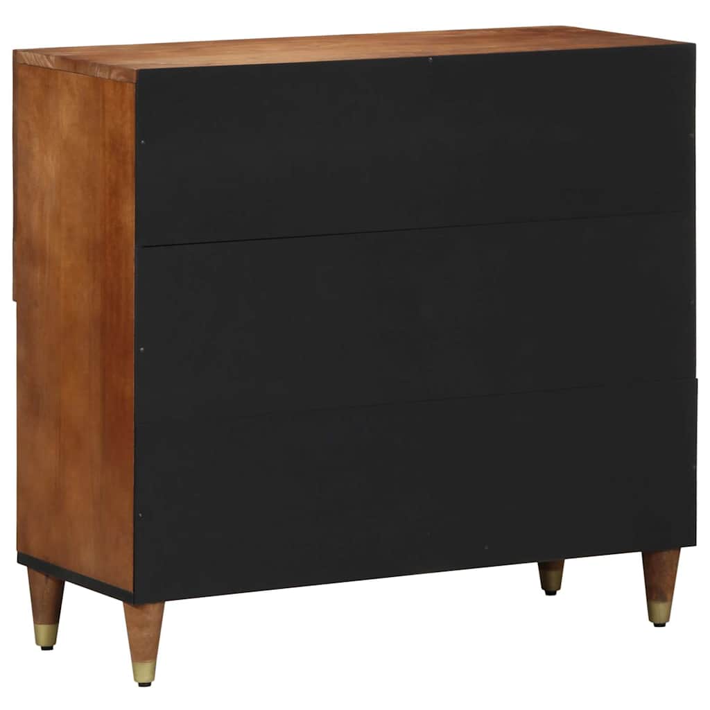 Sideboard with Shelf Brown 80 x 33 x 75 cm Solid Mango Wood
