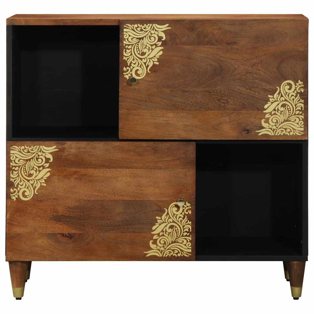 Sideboard with Shelf Brown 80 x 33 x 75 cm Solid Mango Wood