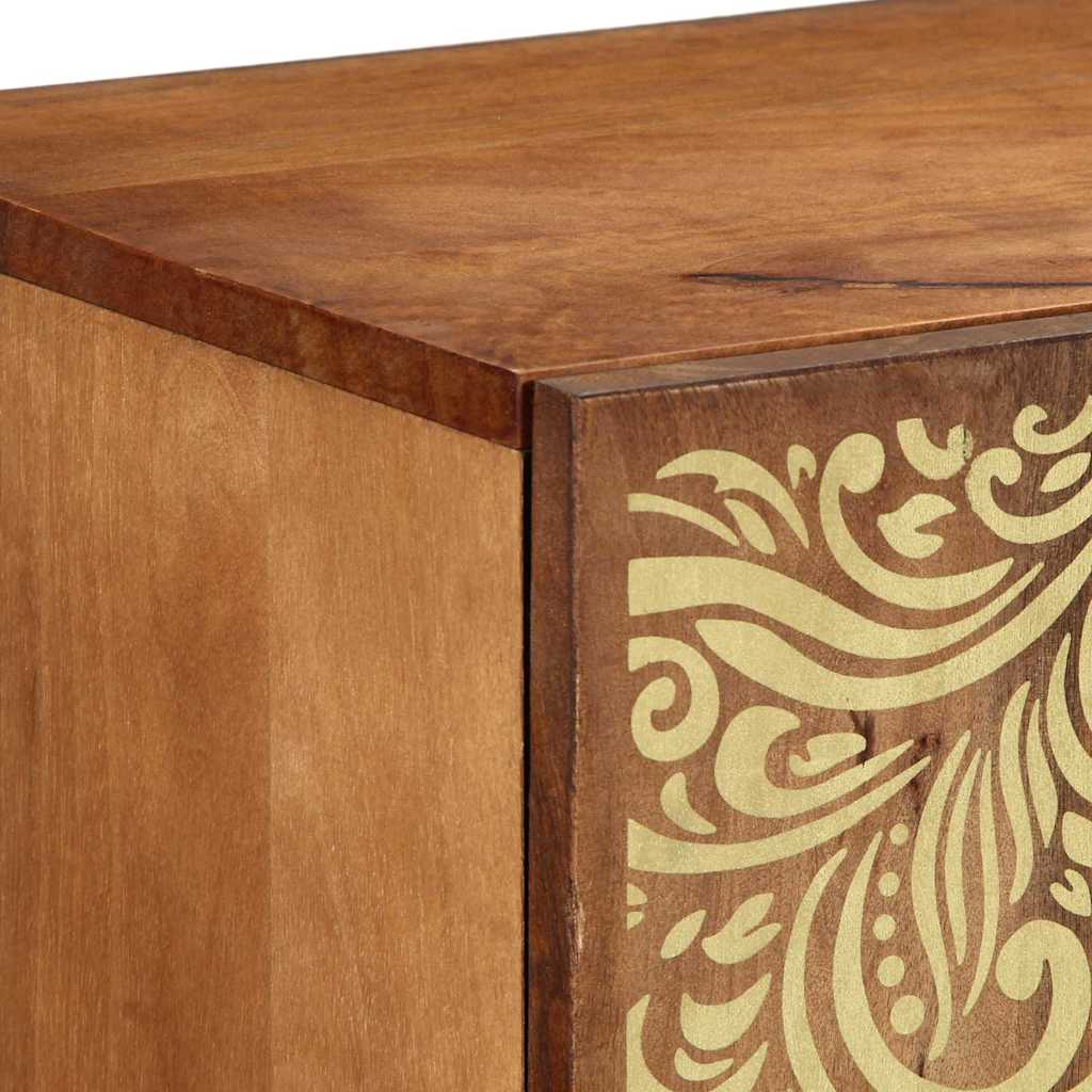 Sideboard with Shelf Brown 90 x 33 x 75 cm Solid Mango Wood