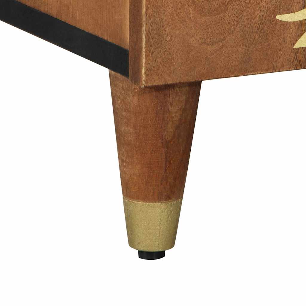 Sideboard with Shelf Brown 90 x 33 x 75 cm Solid Mango Wood
