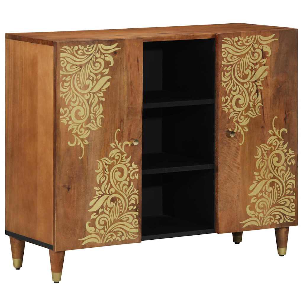 Sideboard with Shelf Brown 90 x 33 x 75 cm Solid Mango Wood