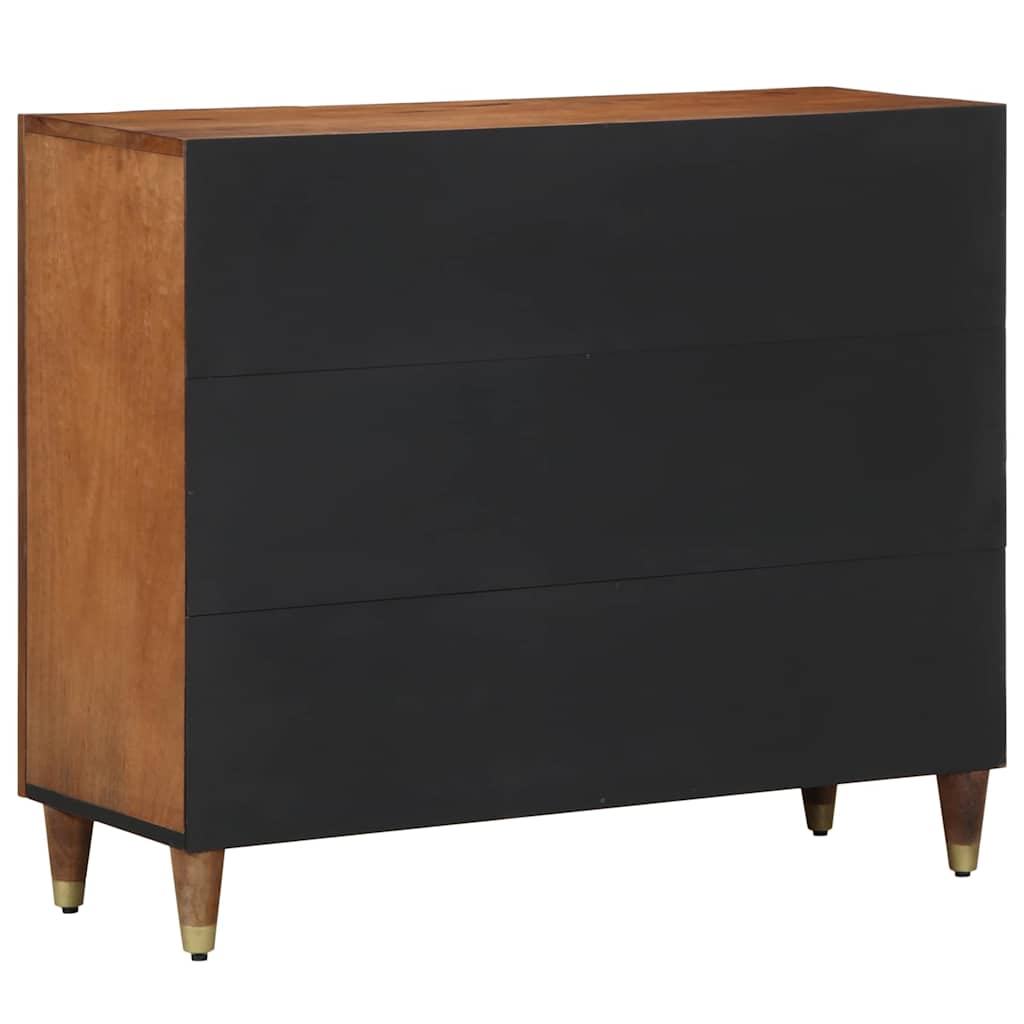 Sideboard with Shelf Brown 90 x 33 x 75 cm Solid Mango Wood