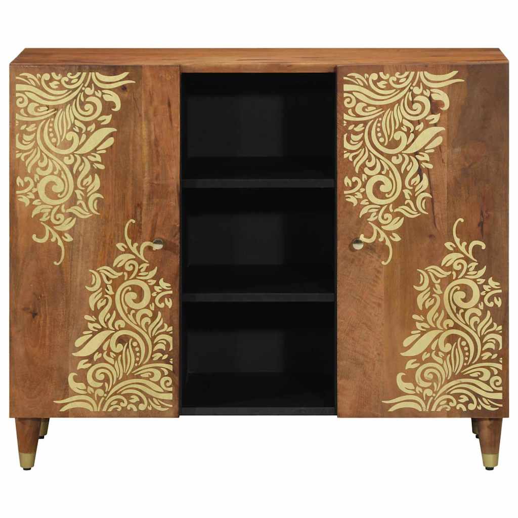 Sideboard with Shelf Brown 90 x 33 x 75 cm Solid Mango Wood