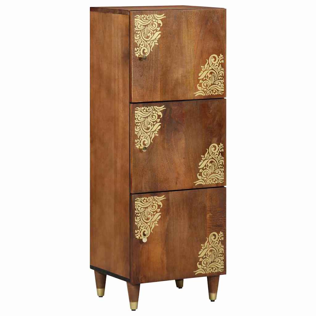 Highboard with Shelf Brown 40 x 33 x 110 cm Solid Mango Wood