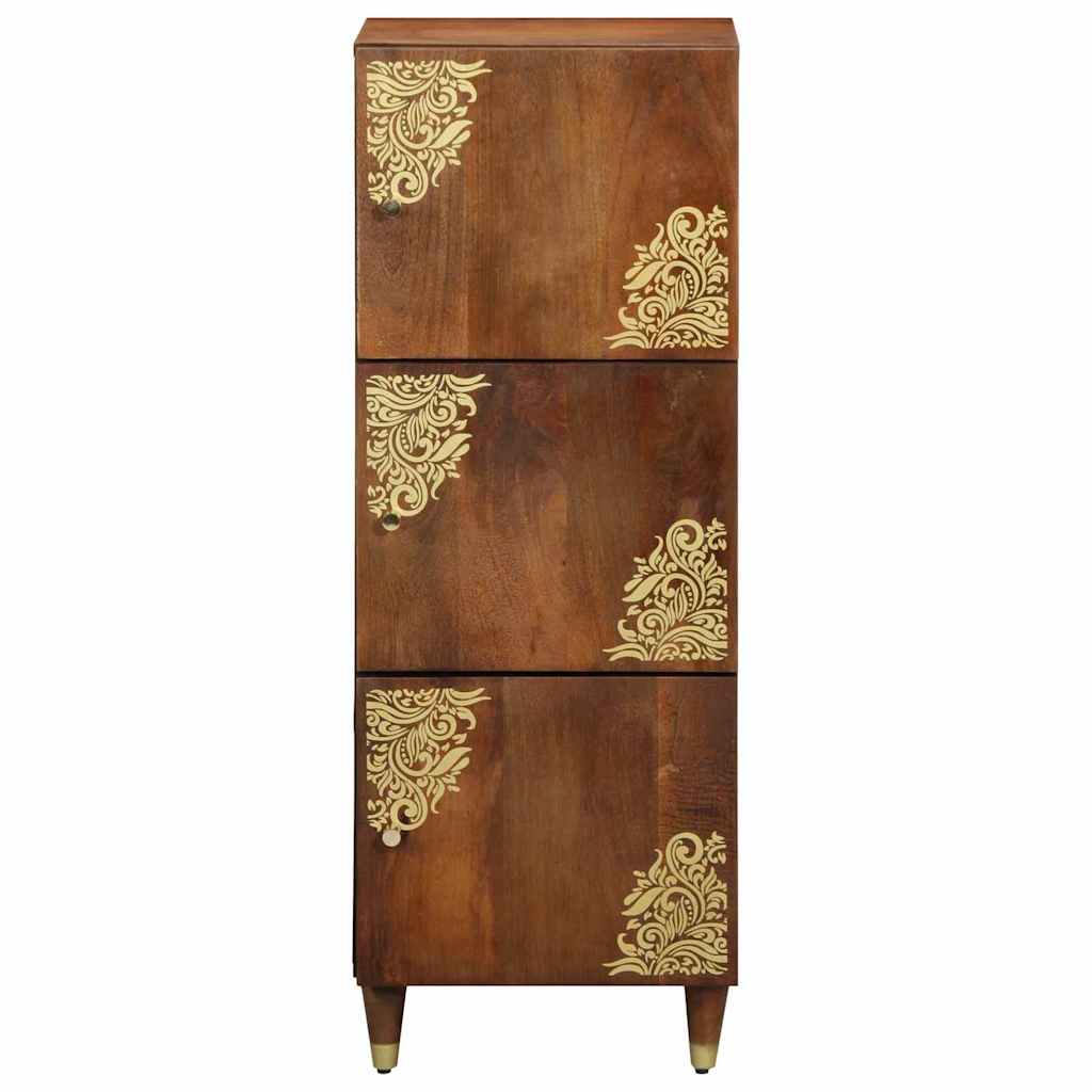 Highboard with Shelf Brown 40 x 33 x 110 cm Solid Mango Wood