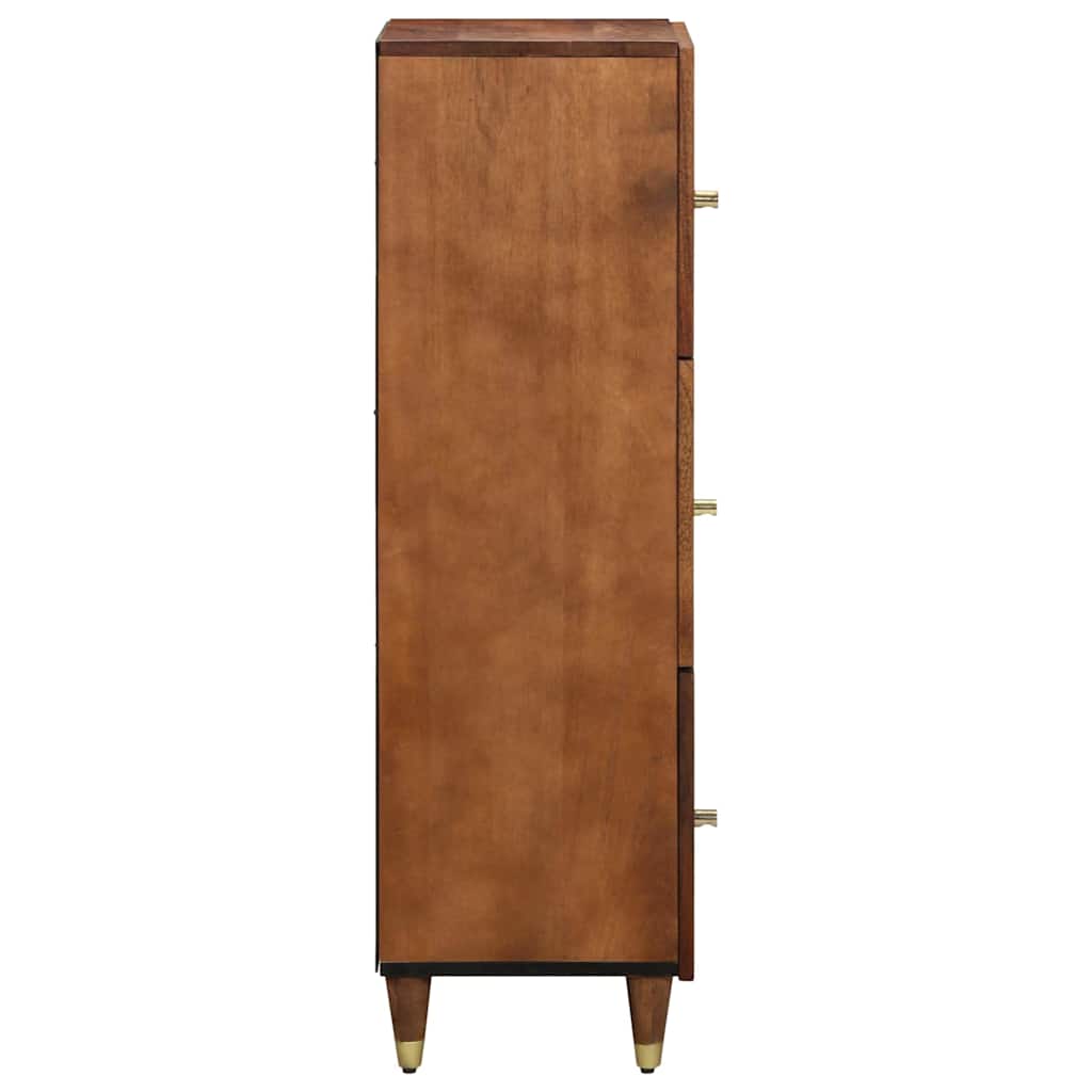 Highboard with Shelf Brown 40 x 33 x 110 cm Solid Mango Wood