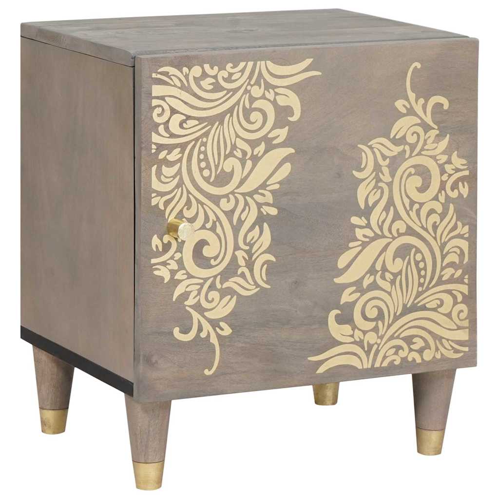 Bedside Cabinet with Door 2 pcs Grey 40 x 33 x 46 cm