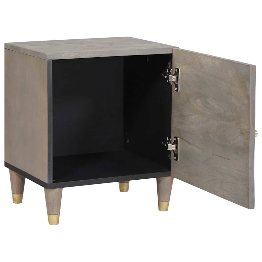 Bedside Cabinet with Door 2 pcs Grey 40 x 33 x 46 cm