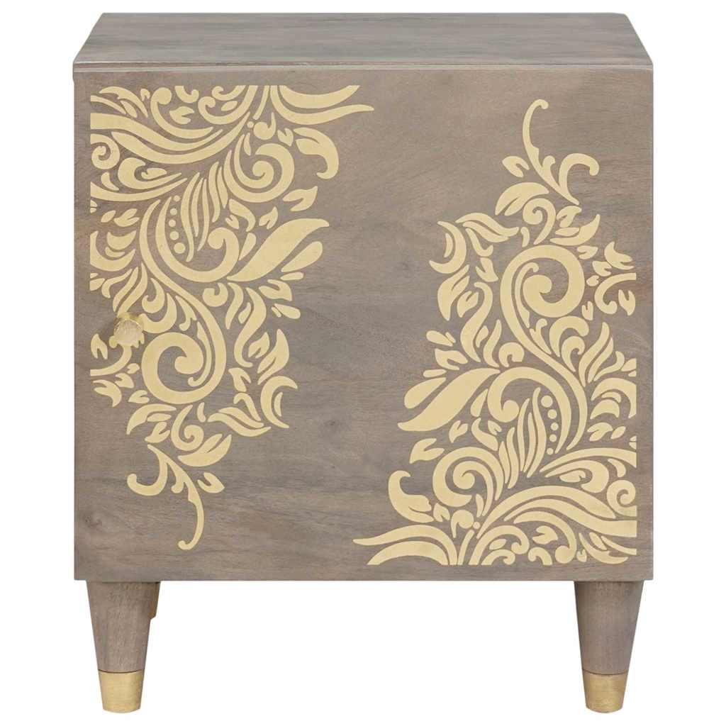 Bedside Cabinet with Door 2 pcs Grey 40 x 33 x 46 cm