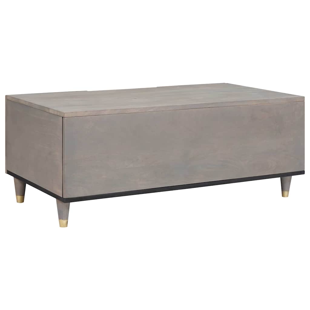 Coffee Table Grey 100 x 54 x 40 cm Solid Mango Wood