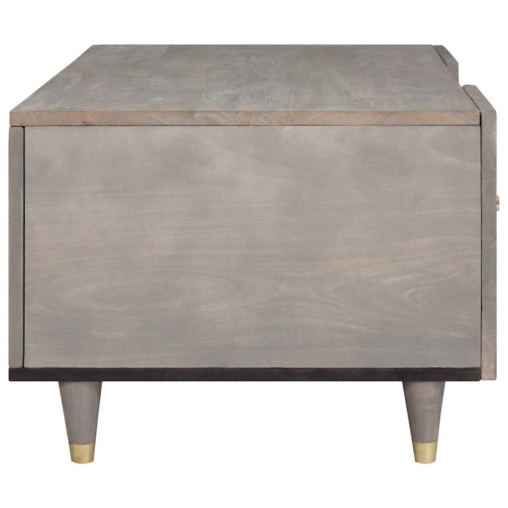 Coffee Table Grey 100 x 54 x 40 cm Solid Mango Wood