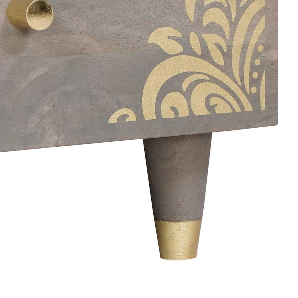 Coffee Table with Drawer Grey 80 x 54 x 40 cm Solid Mango Wood