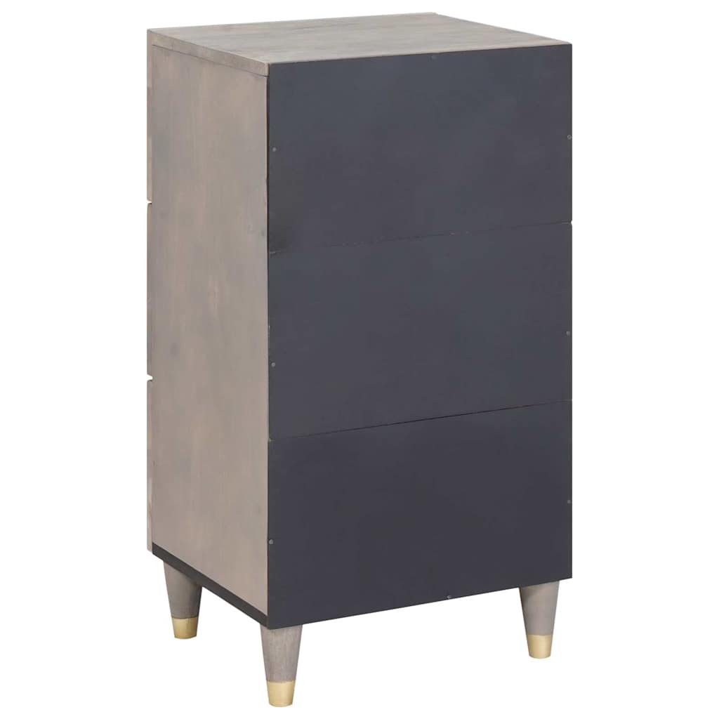 Sideboard Grey and Gold 40 x 33 x 75 cm Solid Mango Wood
