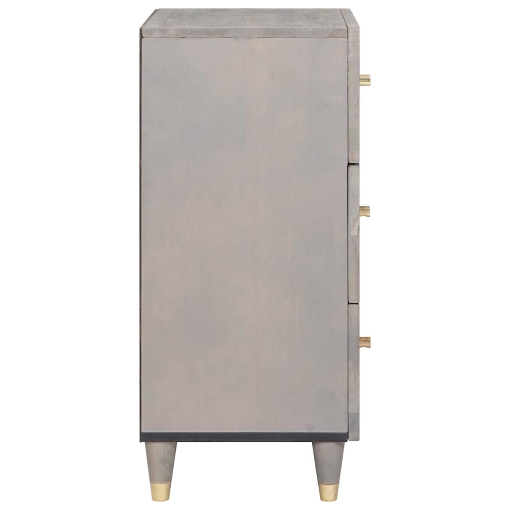Sideboard Grey and Gold 40 x 33 x 75 cm Solid Mango Wood
