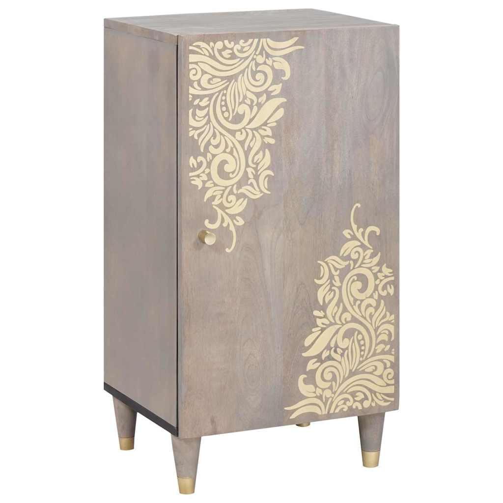 Sideboard Grey and Gold 40 x 33 x 75 cm Solid Mango Wood