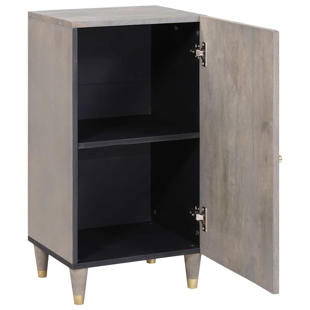 Sideboard Grey and Gold 40 x 33 x 75 cm Solid Mango Wood