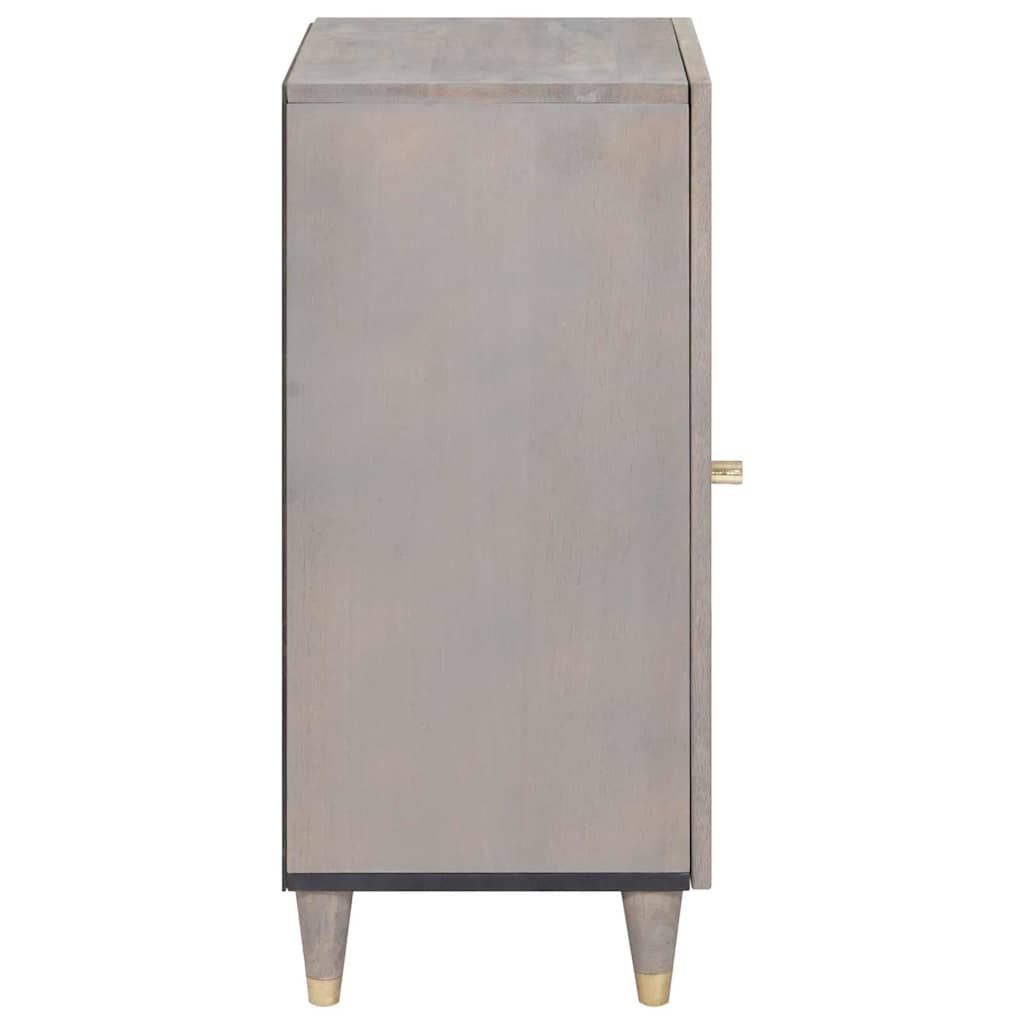 Sideboard Grey and Gold 40 x 33 x 75 cm Solid Mango Wood