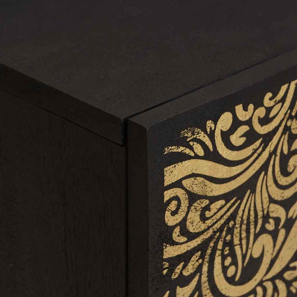 Bedside Cabinet with Door 2 pcs Black 40 x 33 x 46 cm