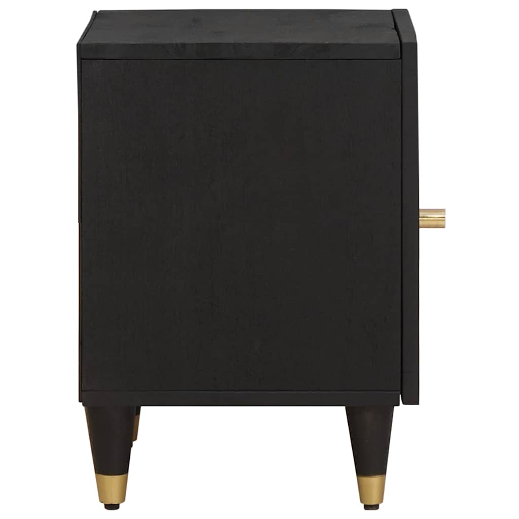Bedside Cabinet with Door 2 pcs Black 40 x 33 x 46 cm