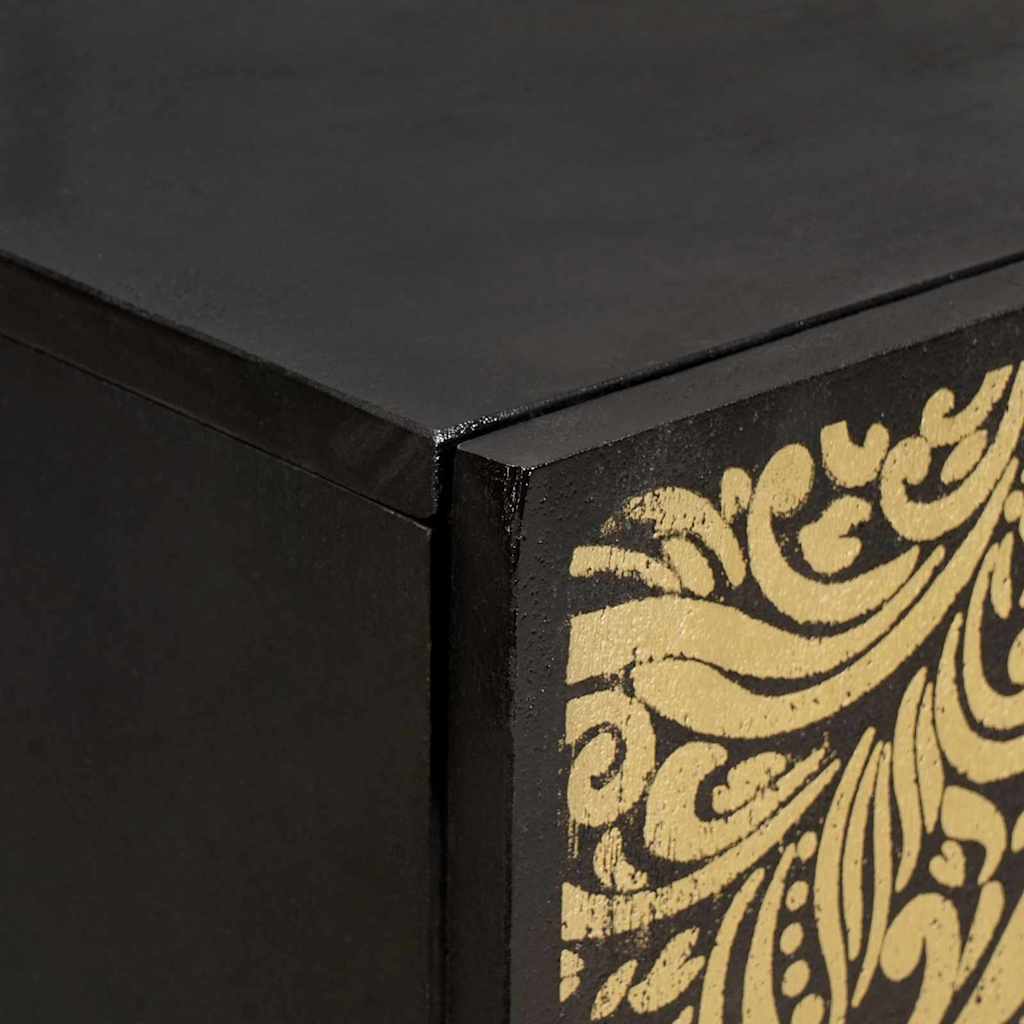 Sideboard Black 60 x 33 x 75 cm Solid Mango Wood