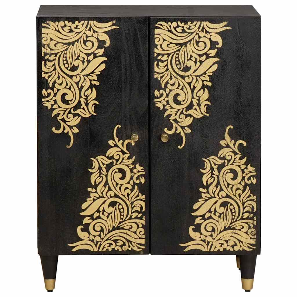 Sideboard Black 60 x 33 x 75 cm Solid Mango Wood